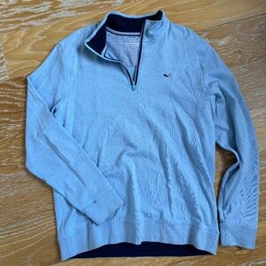 LIGHT BLUE VINEYARD VINES QUARTER ZIP